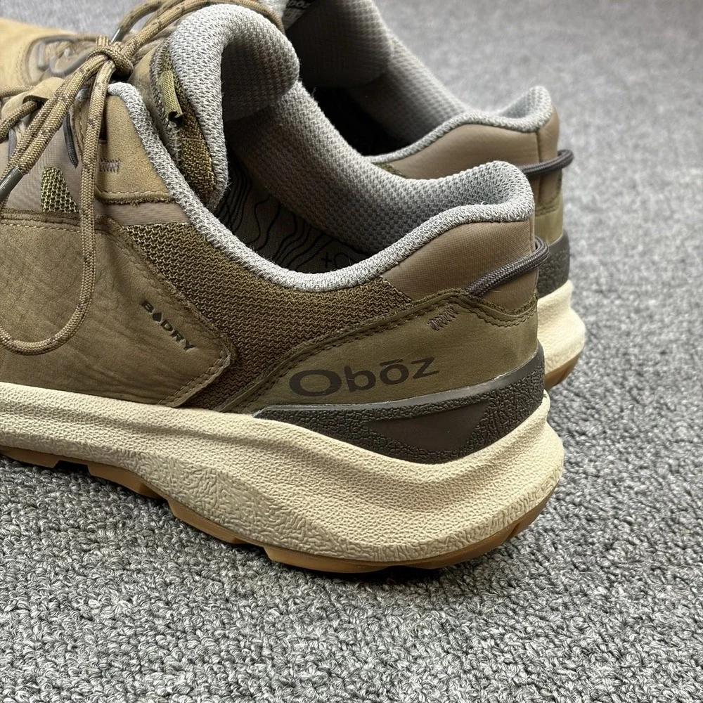 Oboz Cottonwood Low B-Dry Waterproof Hiking Shoes Men's Sz 12 Brown Leather